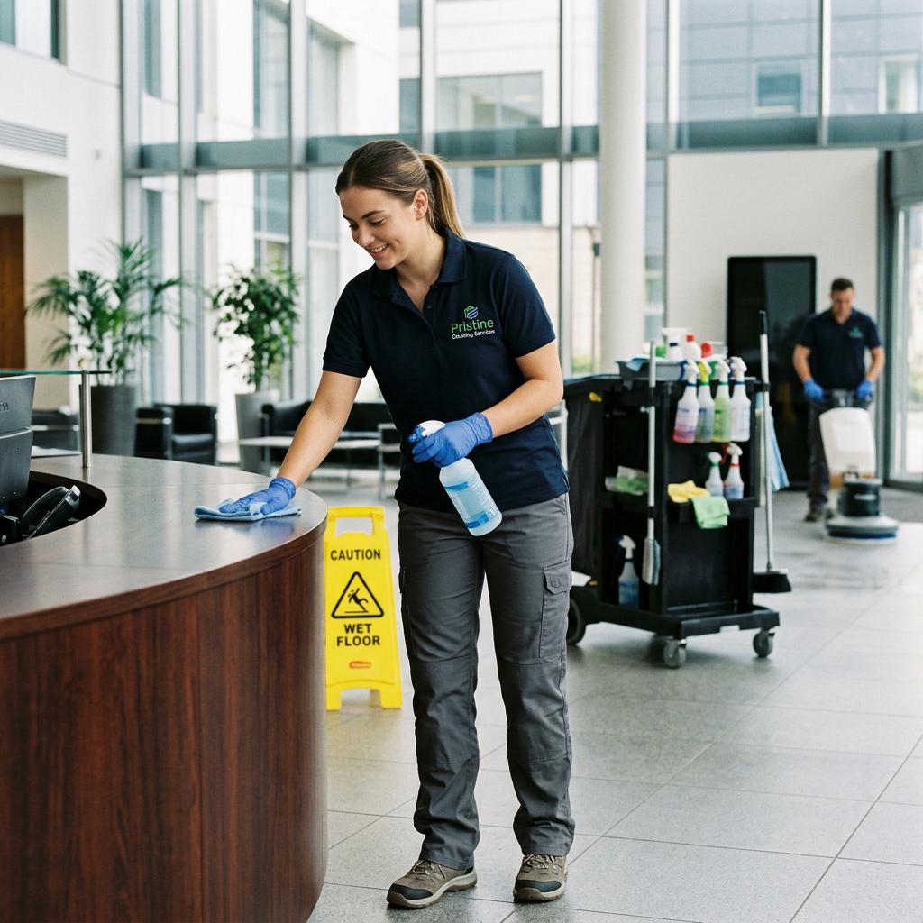 Commercial washroom cleaning for Luton offices