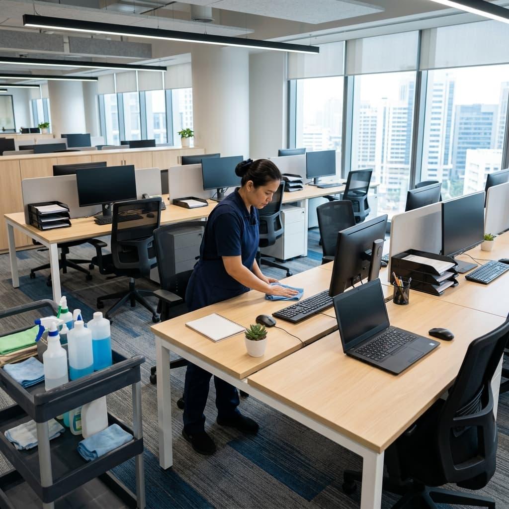 Professional commercial cleaning team serving Luton offices