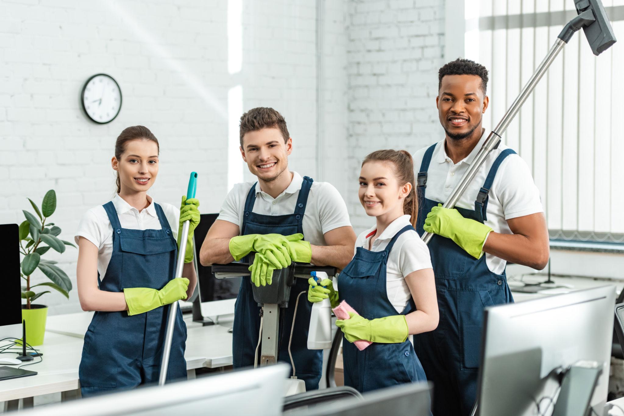 Professional cleaning staff working in Luton commercial and healthcare settings