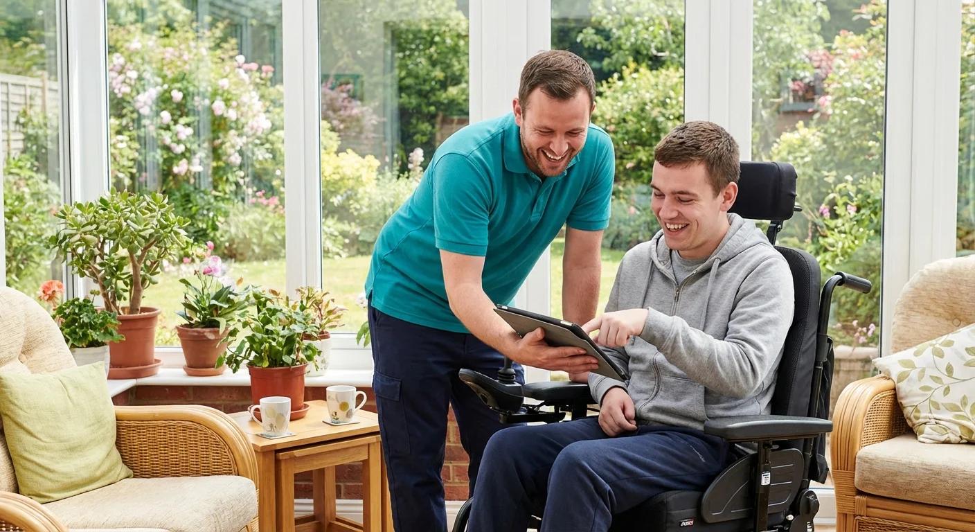What is a support worker? Support worker helping an adult
