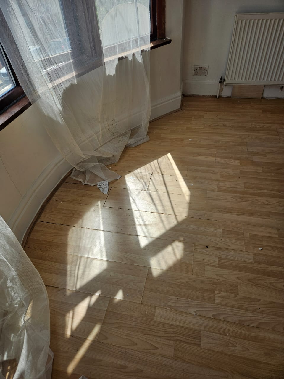 Finished room in a void property, floor cleaned by ST HECS